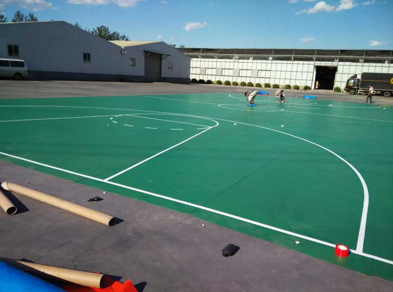 河北省石家莊室外籃球場地板